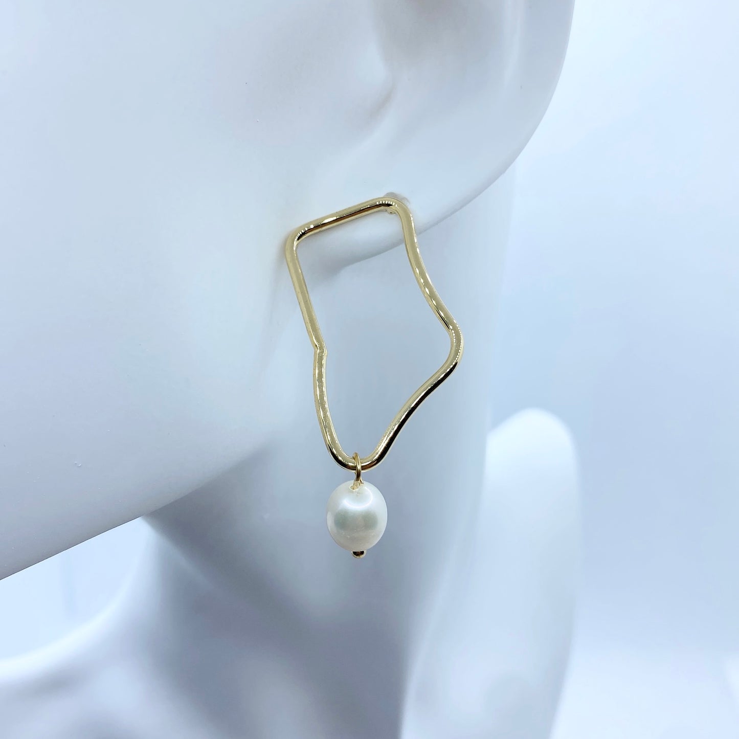 Single Irregular Freshwater Pearl Earrings