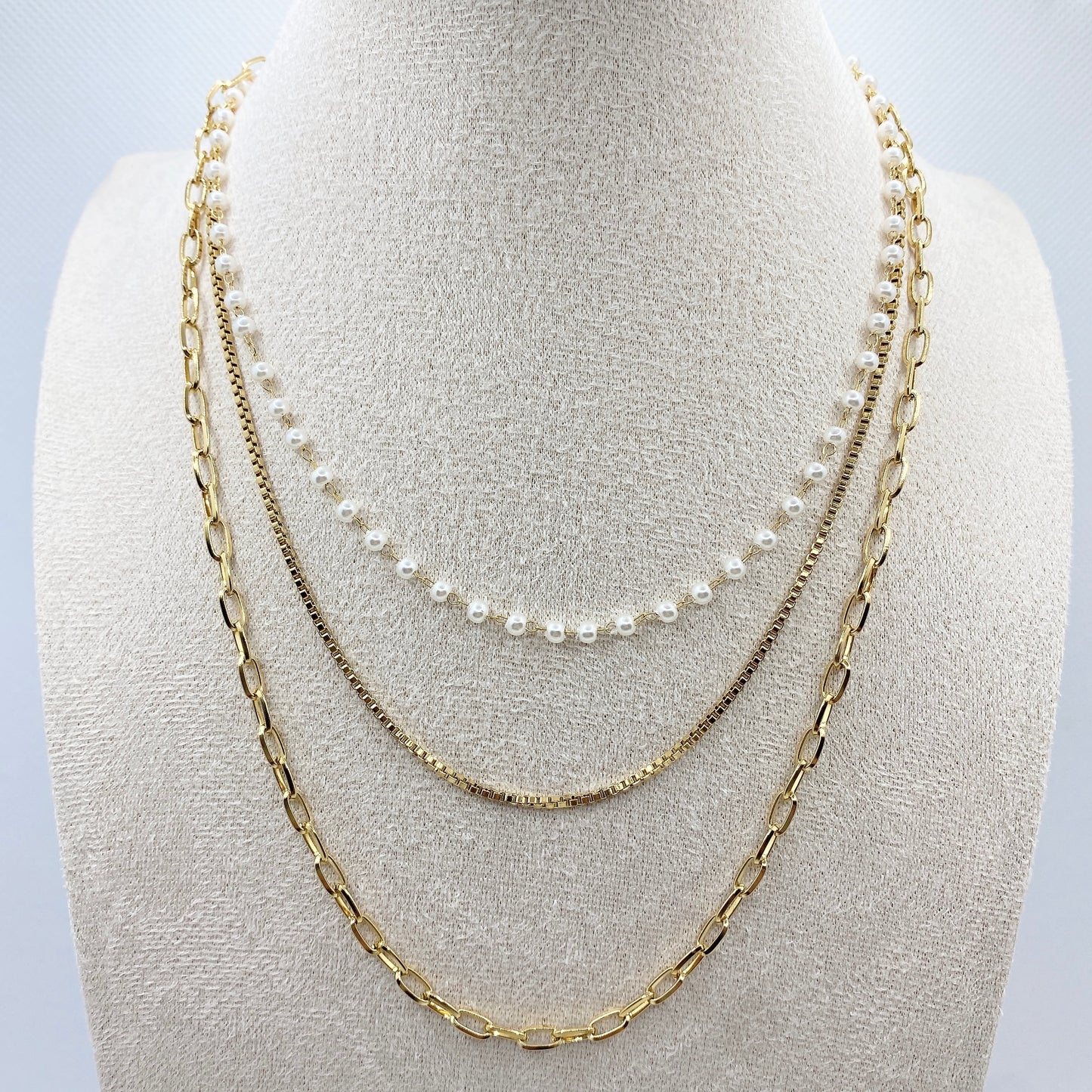 Tri Layers Chain Necklace