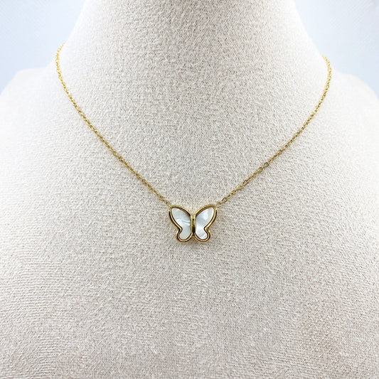 Natural White Shell Butterfly Choker