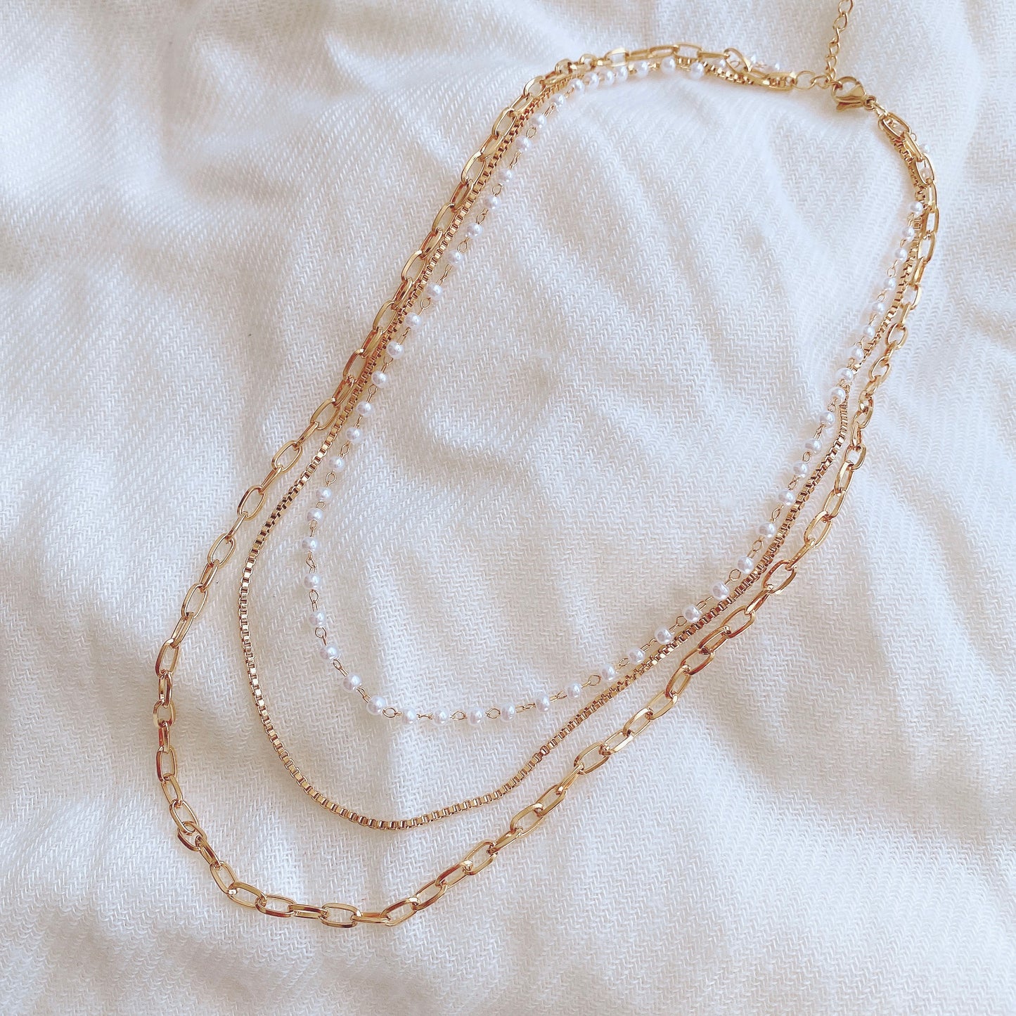 Tri Layers Chain Necklace