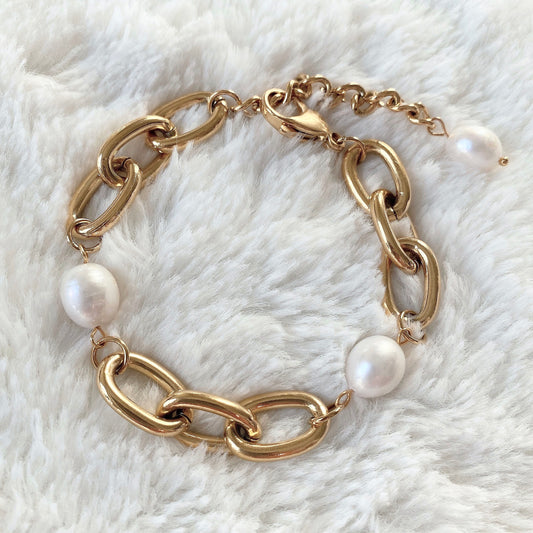 Freshwater Pearl Punk Bracelet