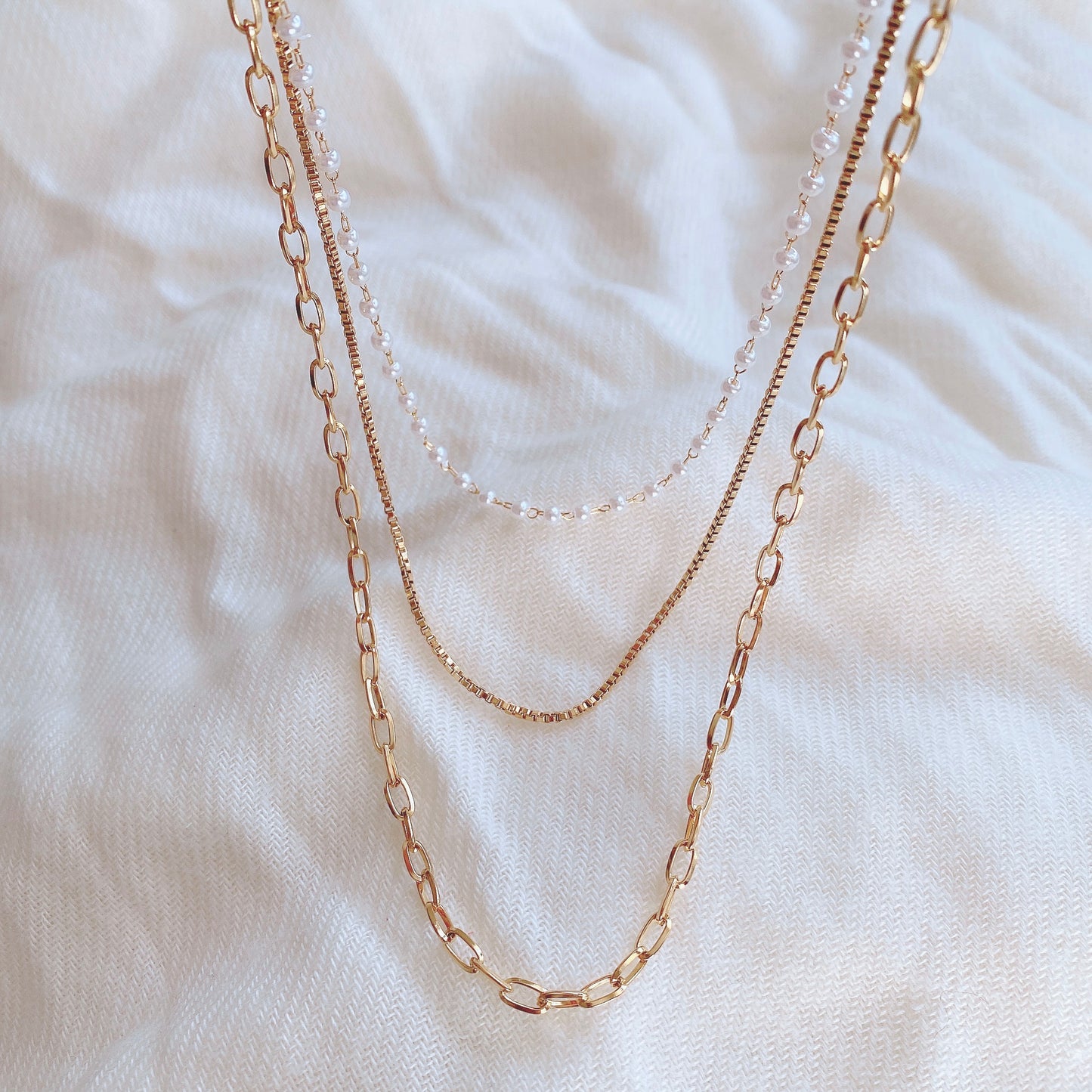 Tri Layers Chain Necklace