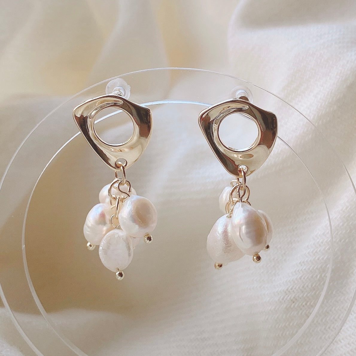 Drop Freshwater Pearls Earrings