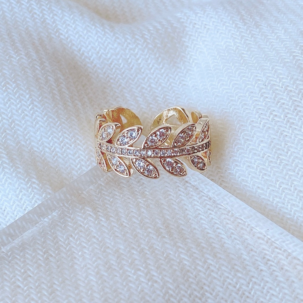 CZ Leaf Ring